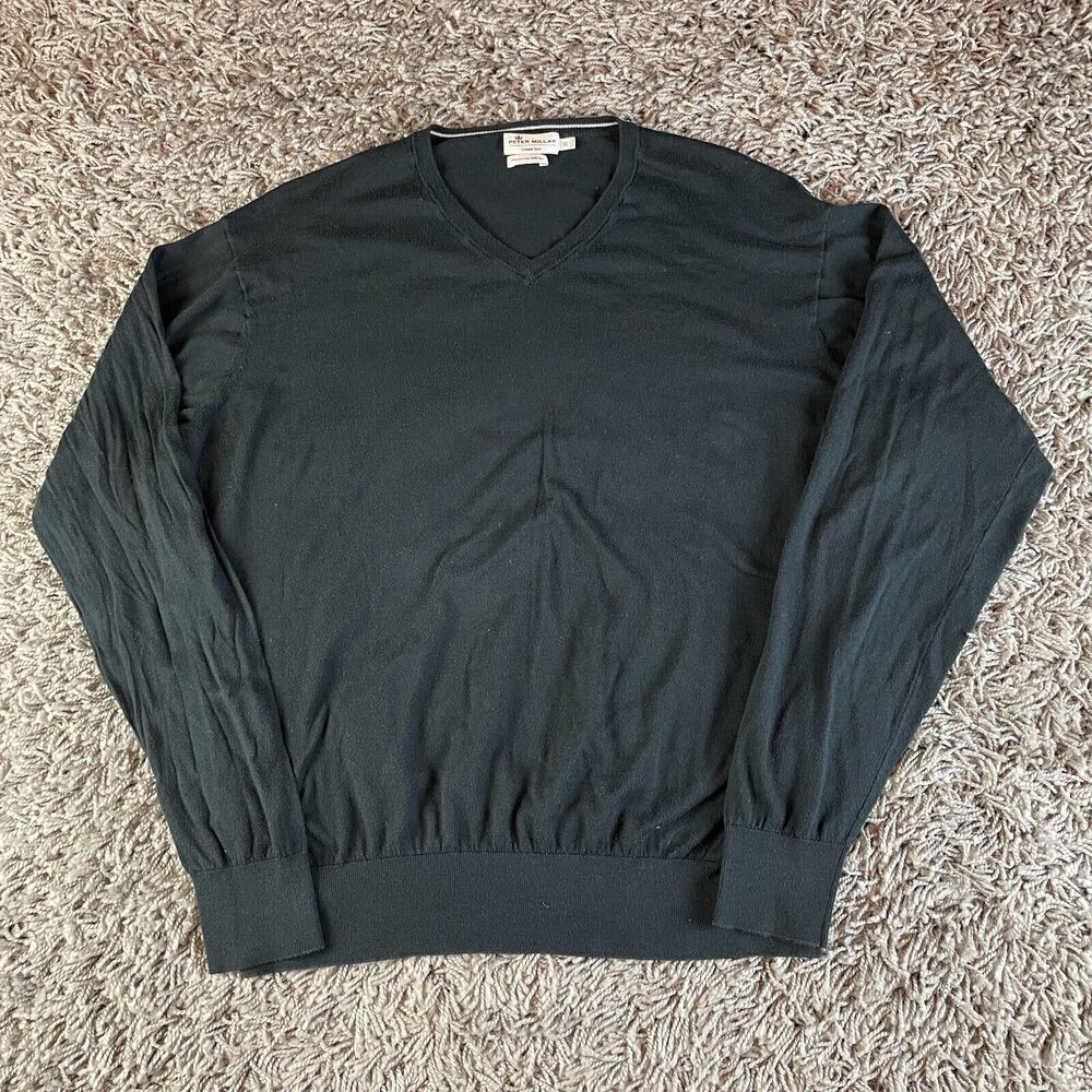 Peter Millar Sweater Mens Extra Large XL Silk Crown Soft V Neck Golf Stretch USA